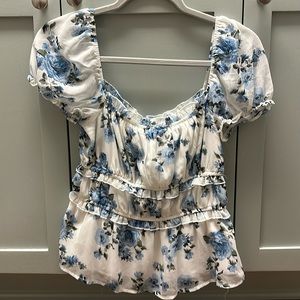 Floral Short Sleeved Top